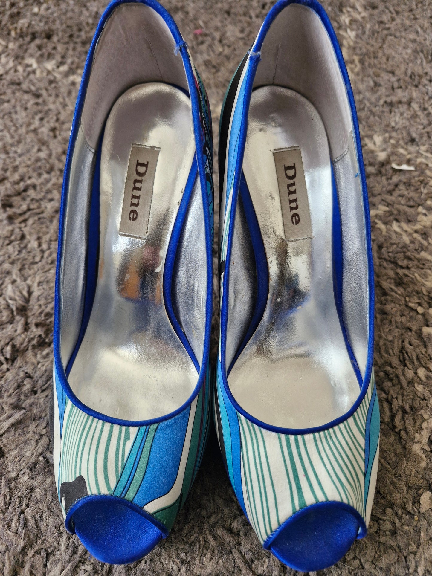 Dune well worn peeped toe heels/ UK6