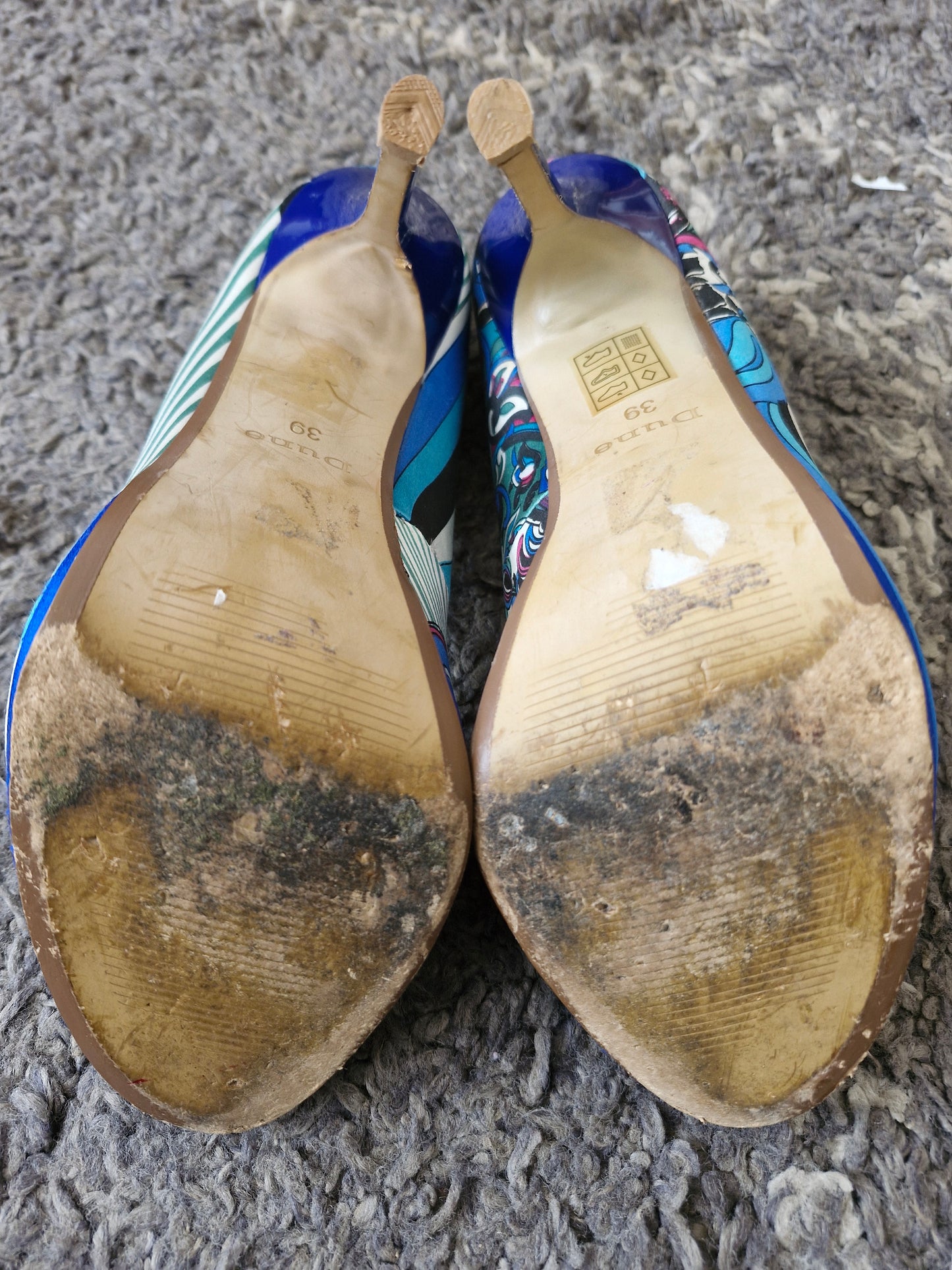 Dune well worn peeped toe heels/ UK6