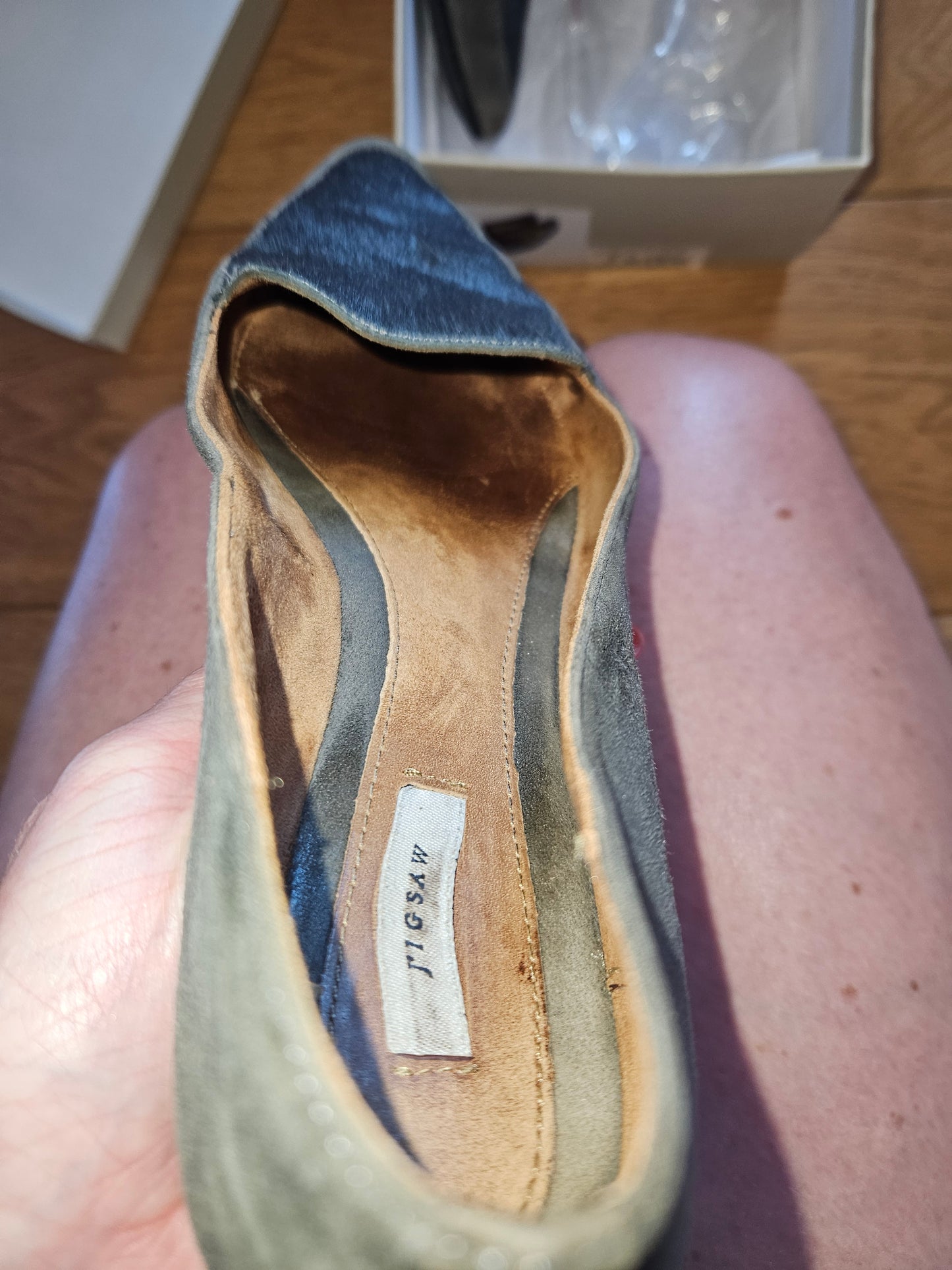 Beautiful Red Heels with Strap / UK5 / Well Worn