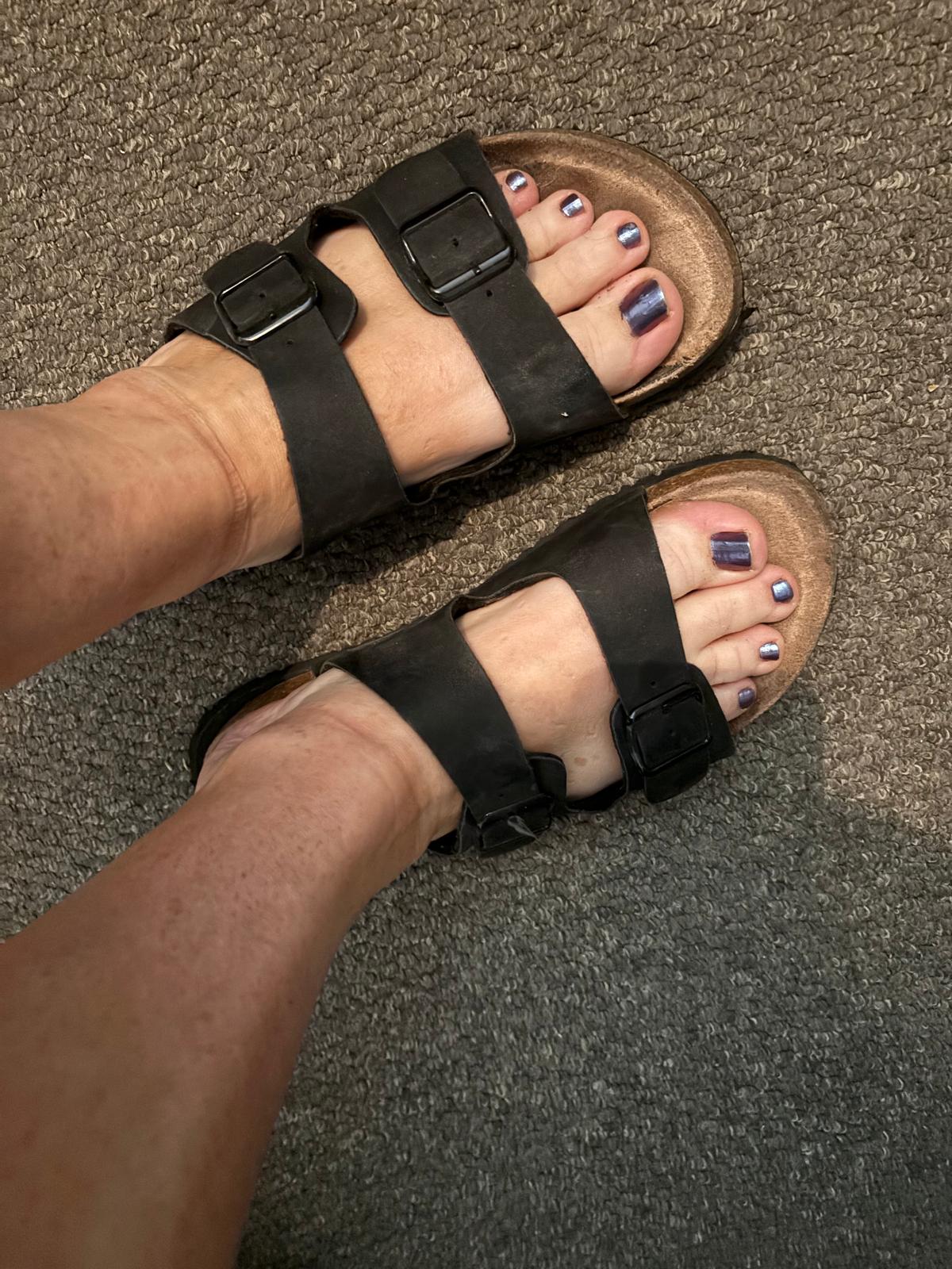 Smelly and trashed sandals, UK7