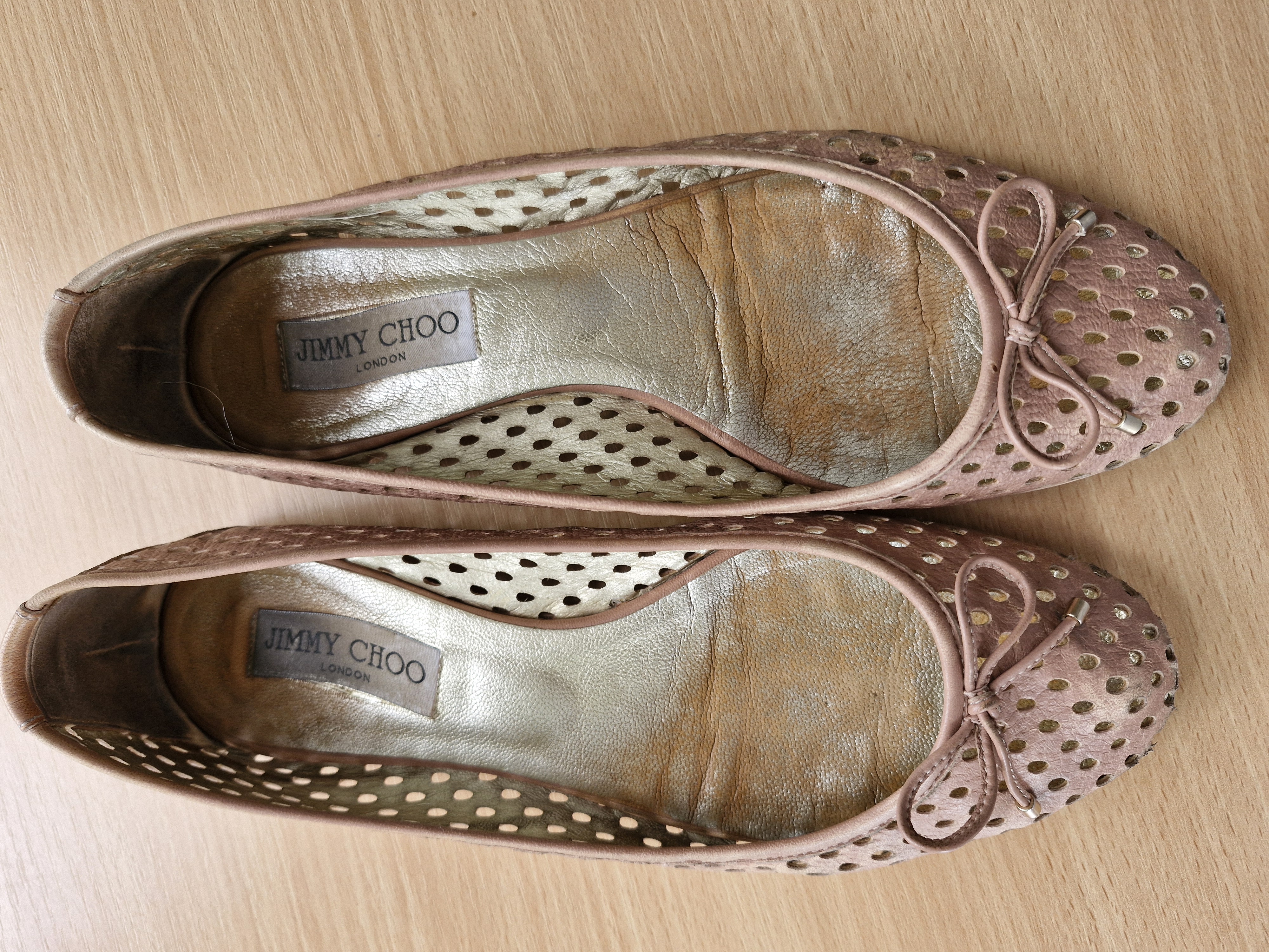 Brown Ballerina Flats by Jimmy Choo