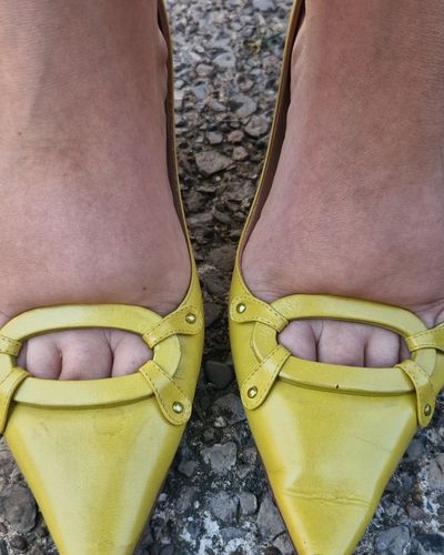 Lime Green Vintage Leather Kitten Heels by Jimmy Choo 