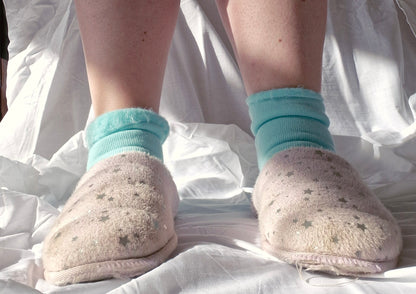 Heavily Worn Pink Slippers - Medium Scent UK6