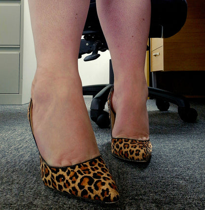 Leopard Print Lipsy Heels, well worn UK6