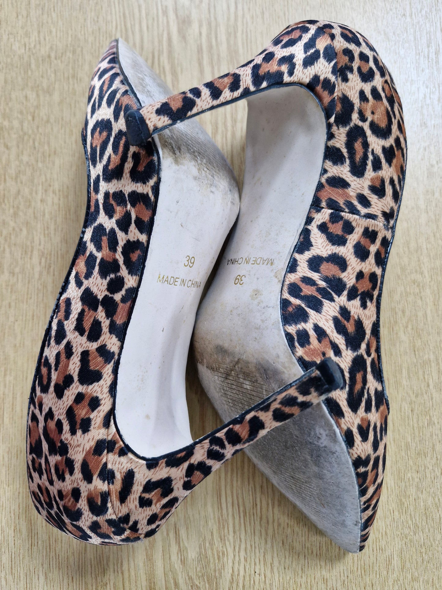 Leopard Print Lipsy Heels, well worn UK6