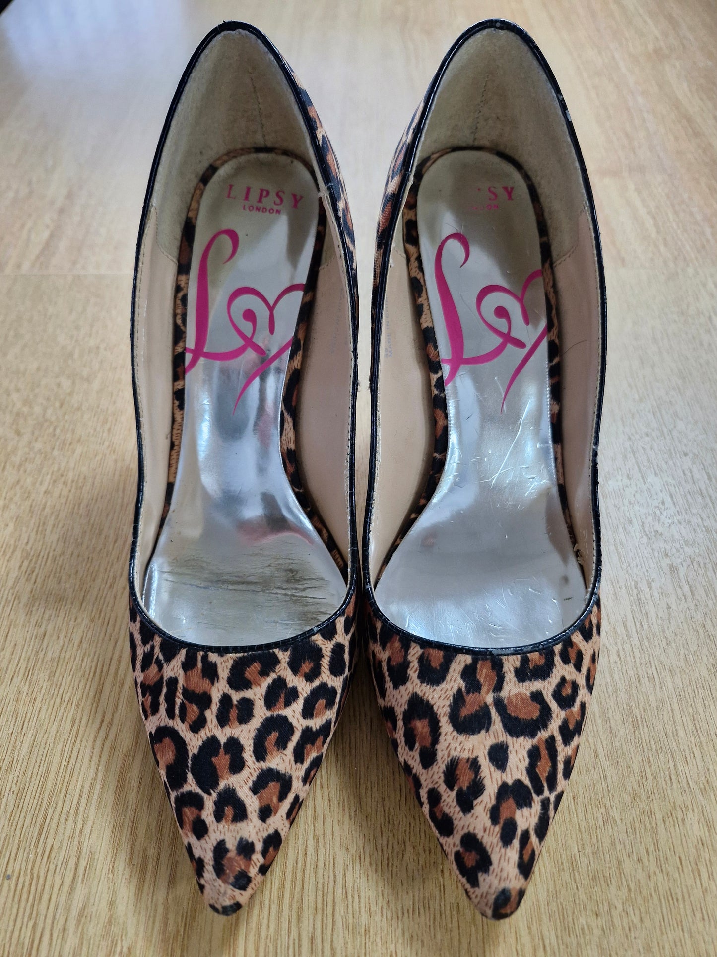 Leopard Print Lipsy Heels, well worn UK6