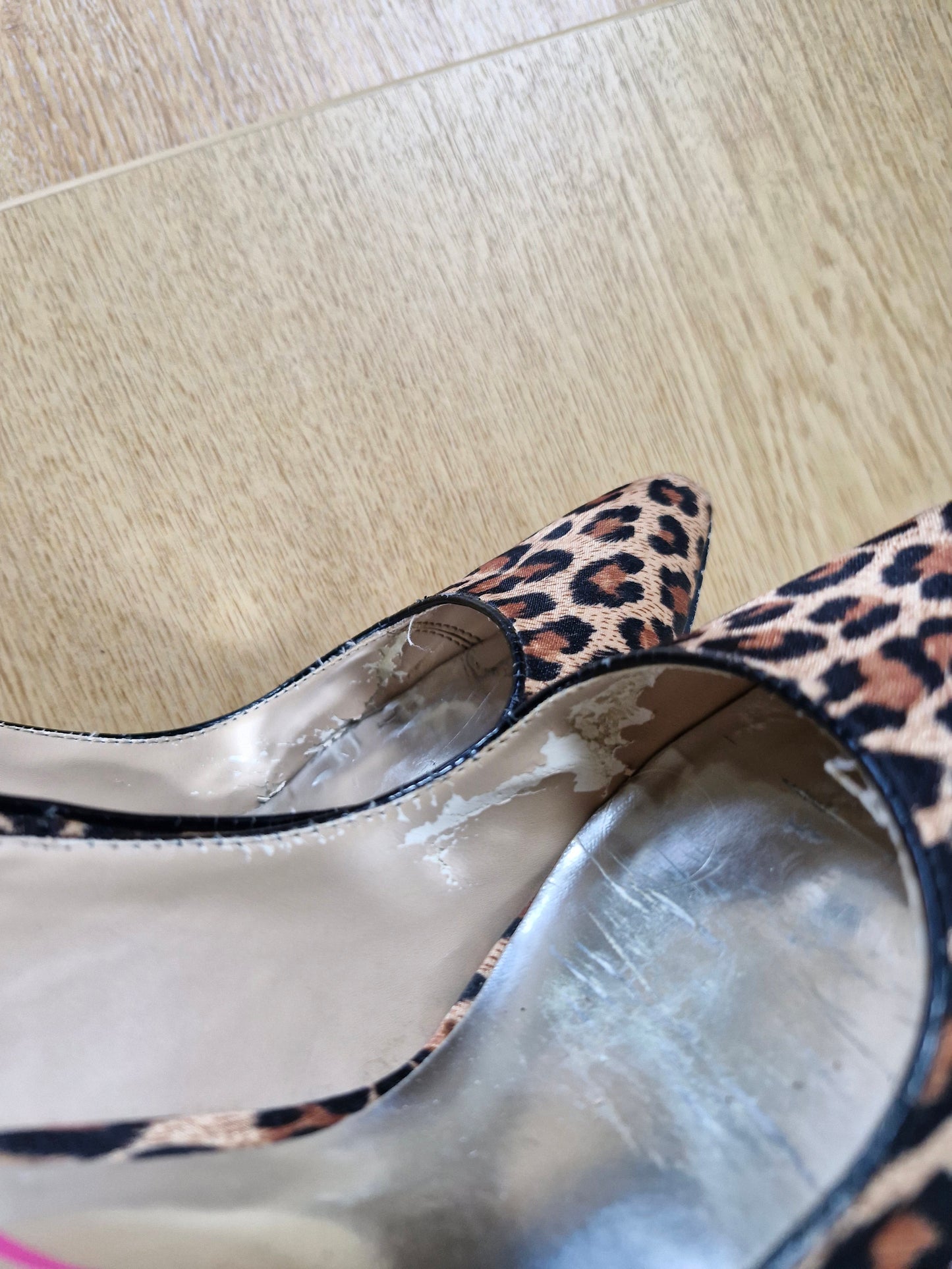 Leopard Print Lipsy Heels, well worn UK6