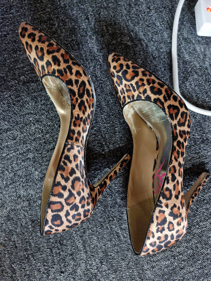 Leopard Print Lipsy Heels, well worn UK6