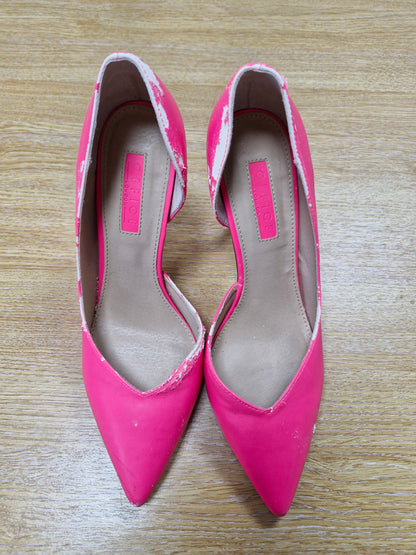 Vintage Office Neon Pink Heels UK6