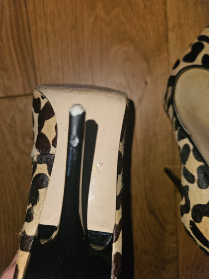 Leopard Print Heels, Well-Worn / UK5