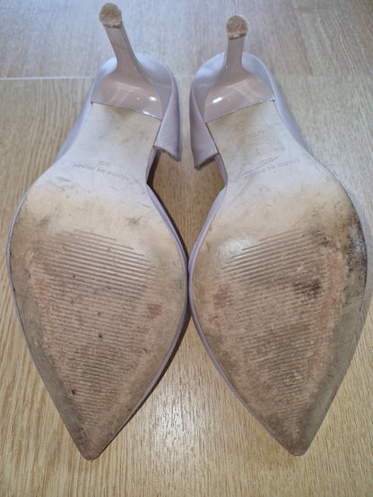 Beige cutaway heels / UK6