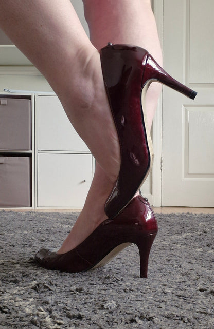 Burgundy Mida in Pelle / Well Worn/ UK6