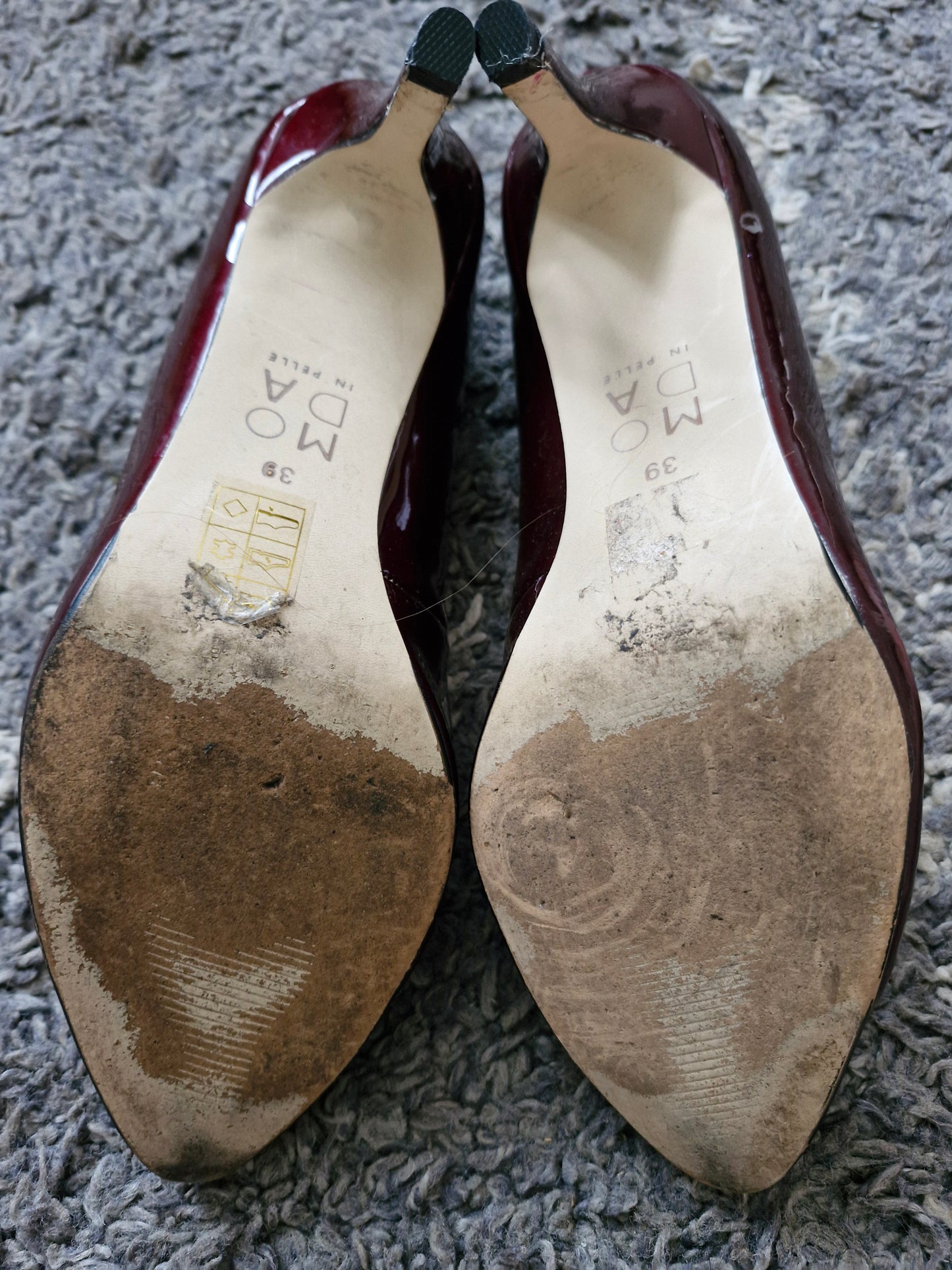 Burgundy Mida in Pelle / Well Worn/ UK6