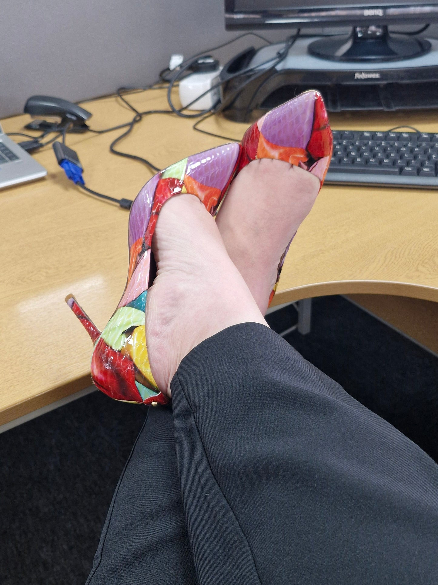 Moda In Pelle rainbow heels / UK6