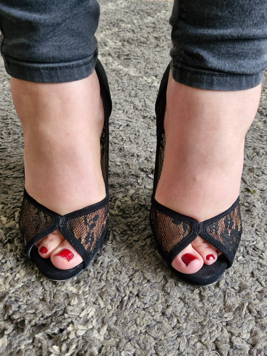 Lace peeped toes / UK6