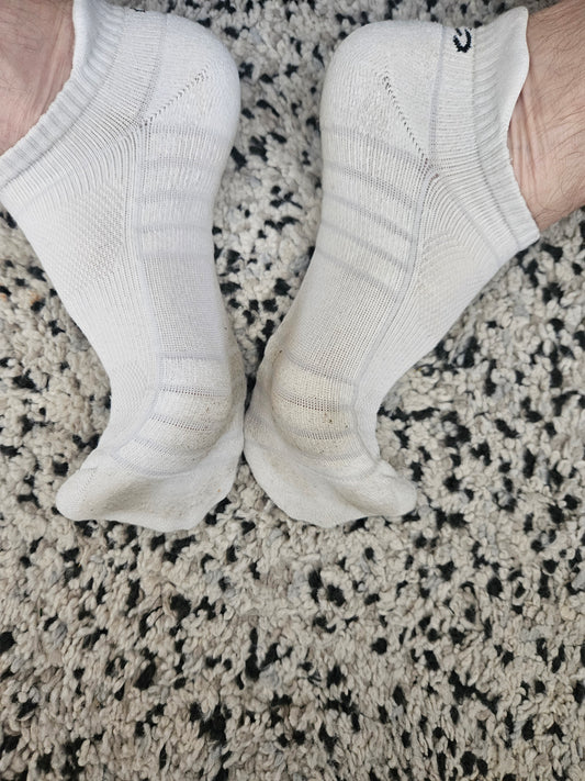 Sweaty and Well Worn size UK10 Male Trainer Socks