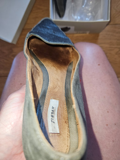 Beautiful Red Heels with Strap / UK5 / Well Worn