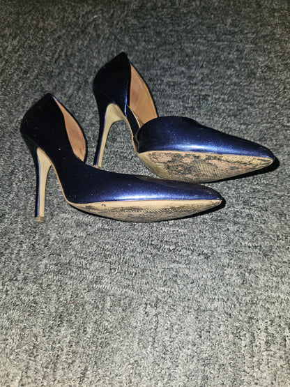 Electric Blue Steve Madden Cutaway Heels UK5