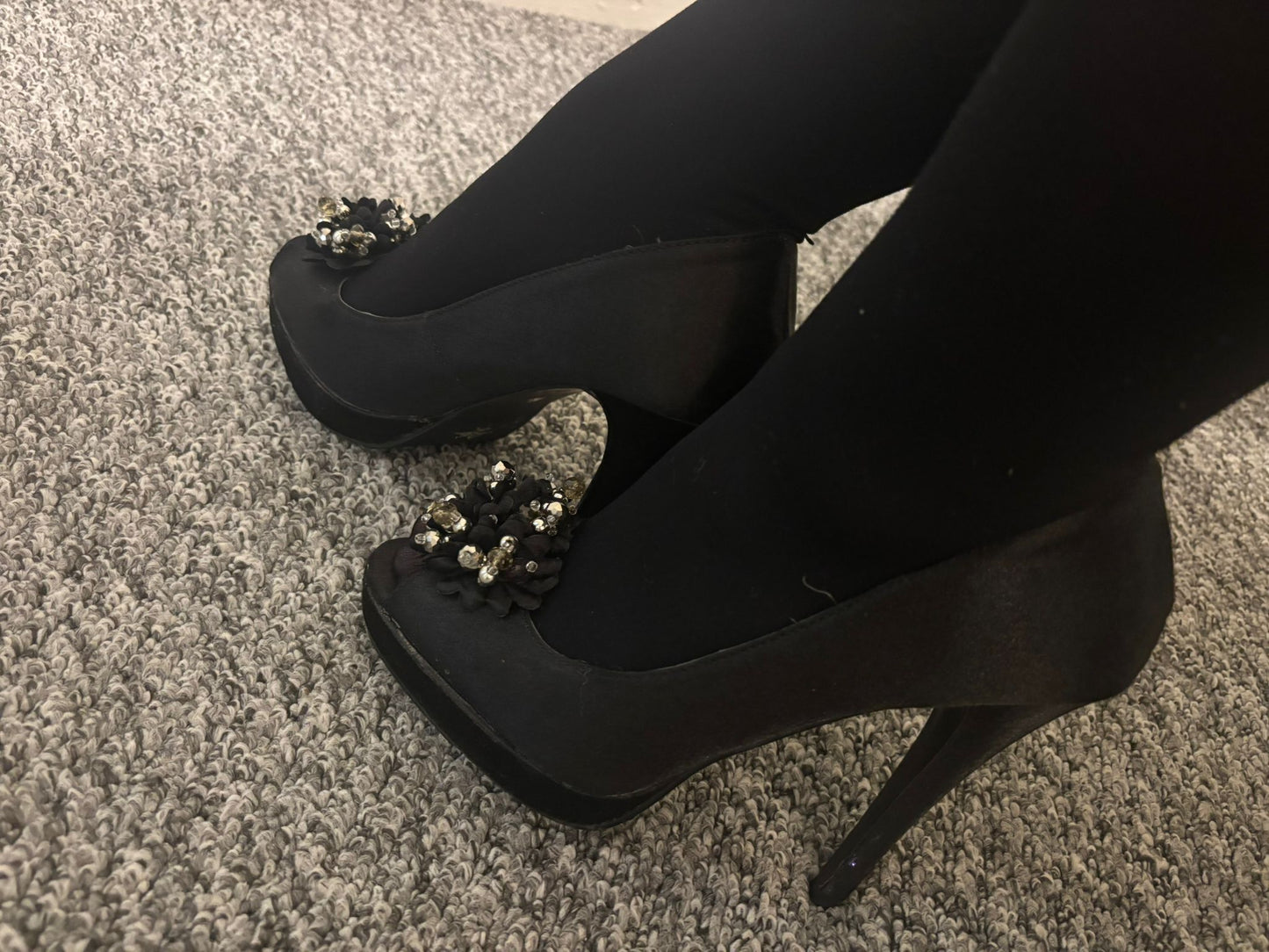 Worn shoes and tights