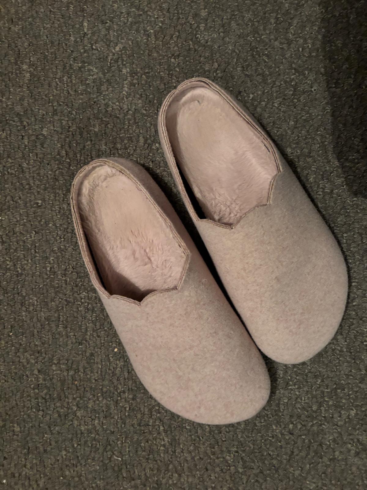 Sweat soaked well worn slippers UK8