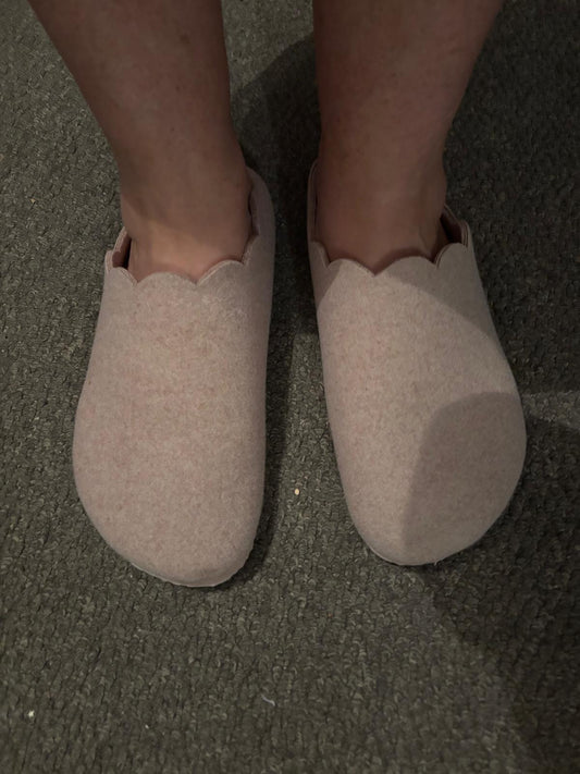 Sweat soaked well worn slippers UK8