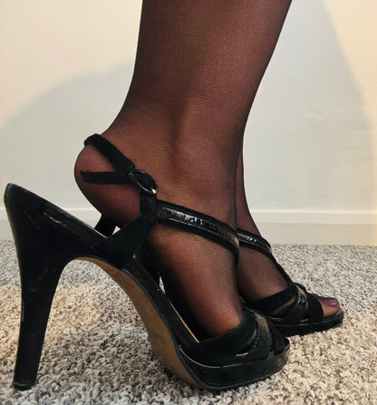 Strappy Heels and 15 Denier tights