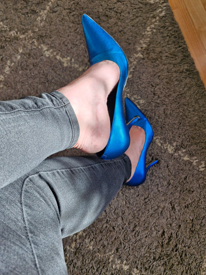 Electric Blue Well Worn Heels