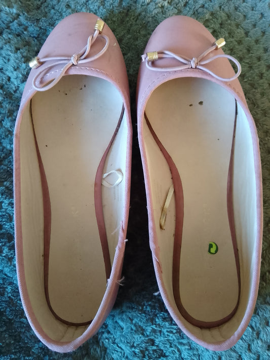 Pink Flats, ballerina style, UK5