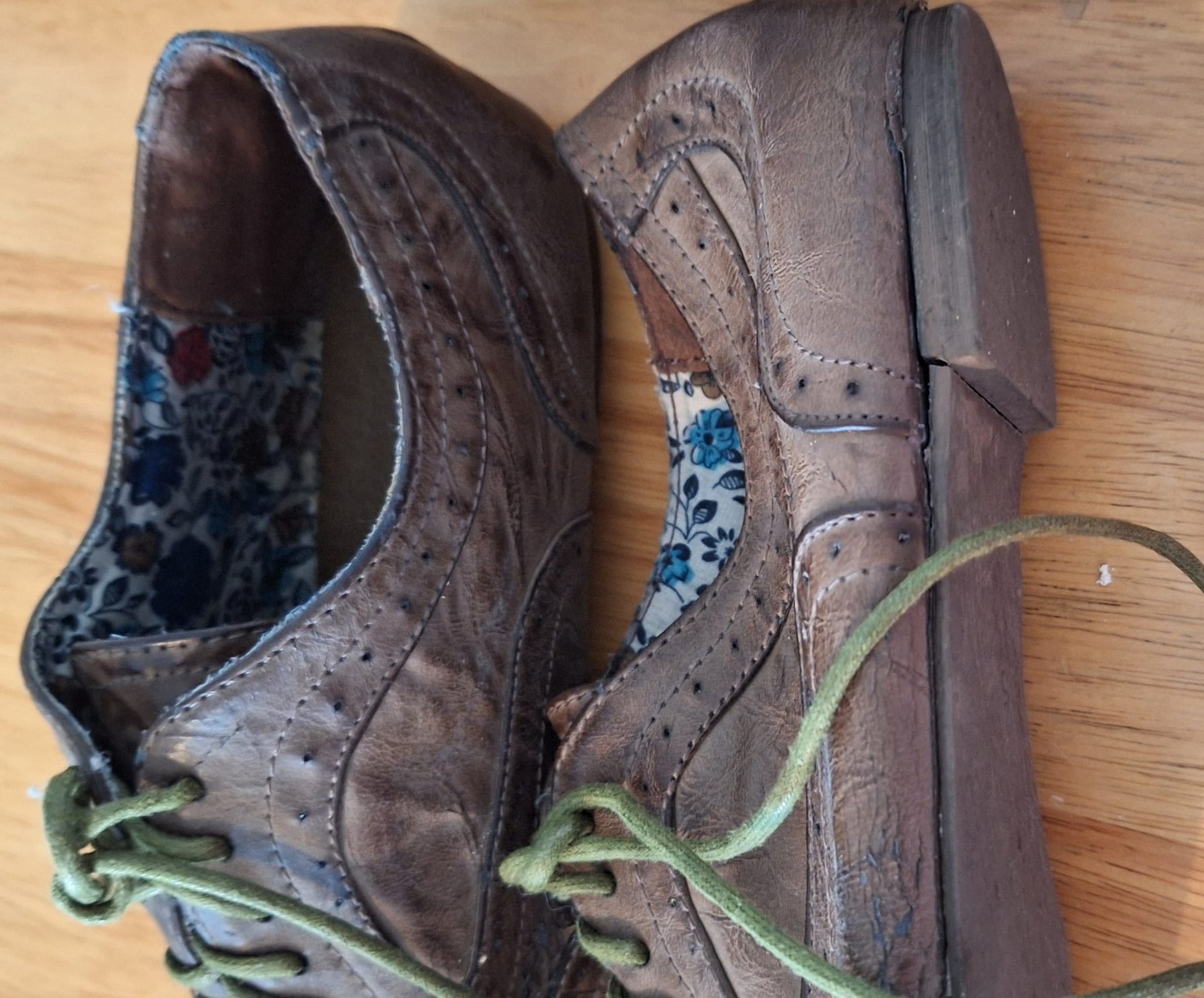 Trashed smelly brogues
