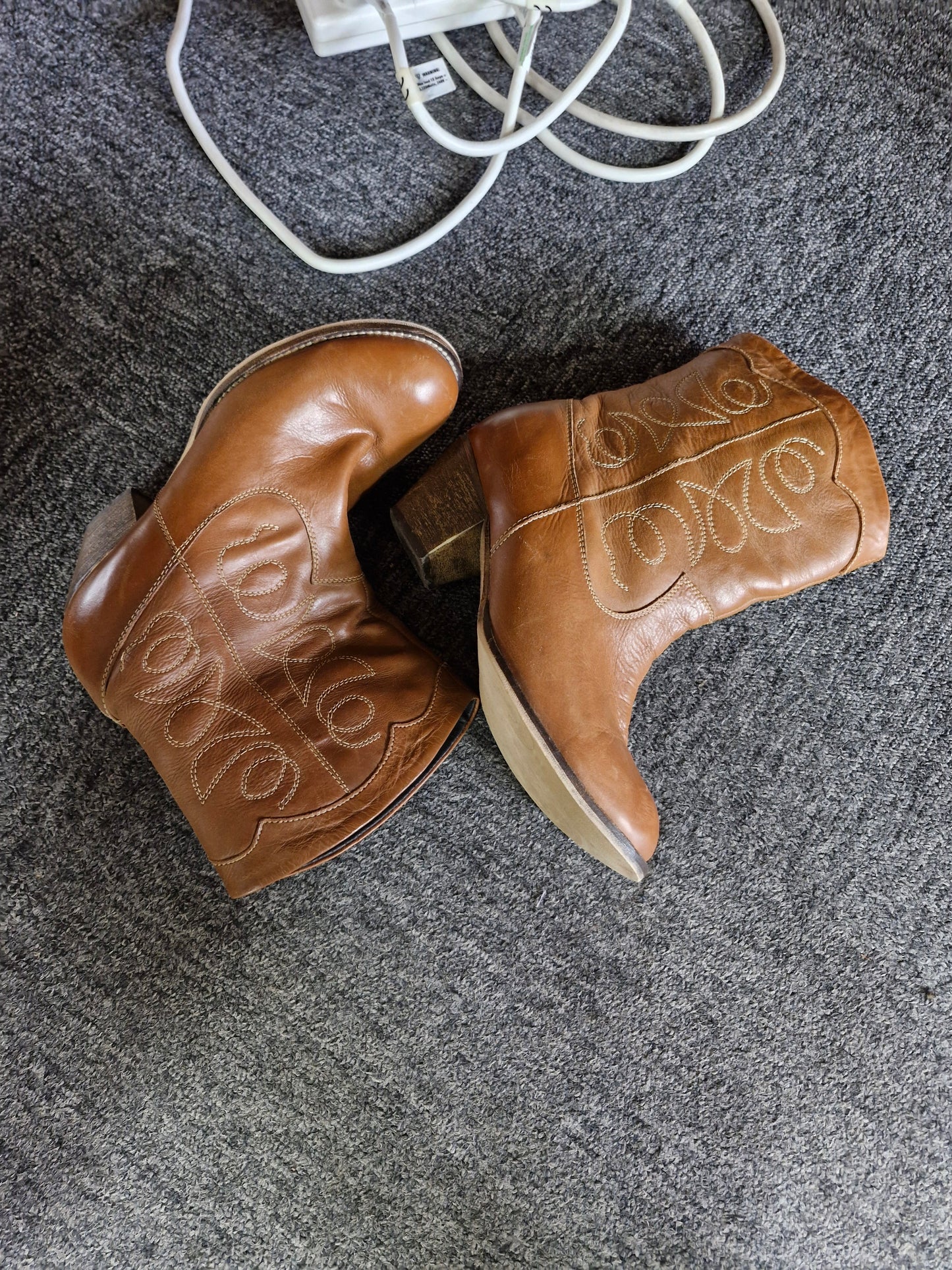 Leather Cowboy Boots / UK6