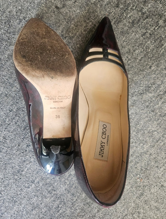 Vintage Patent Jimmy Choo Tortoiseshell UK5