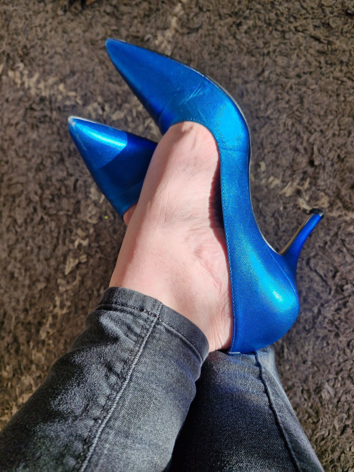 Electric Blue Well Worn Heels