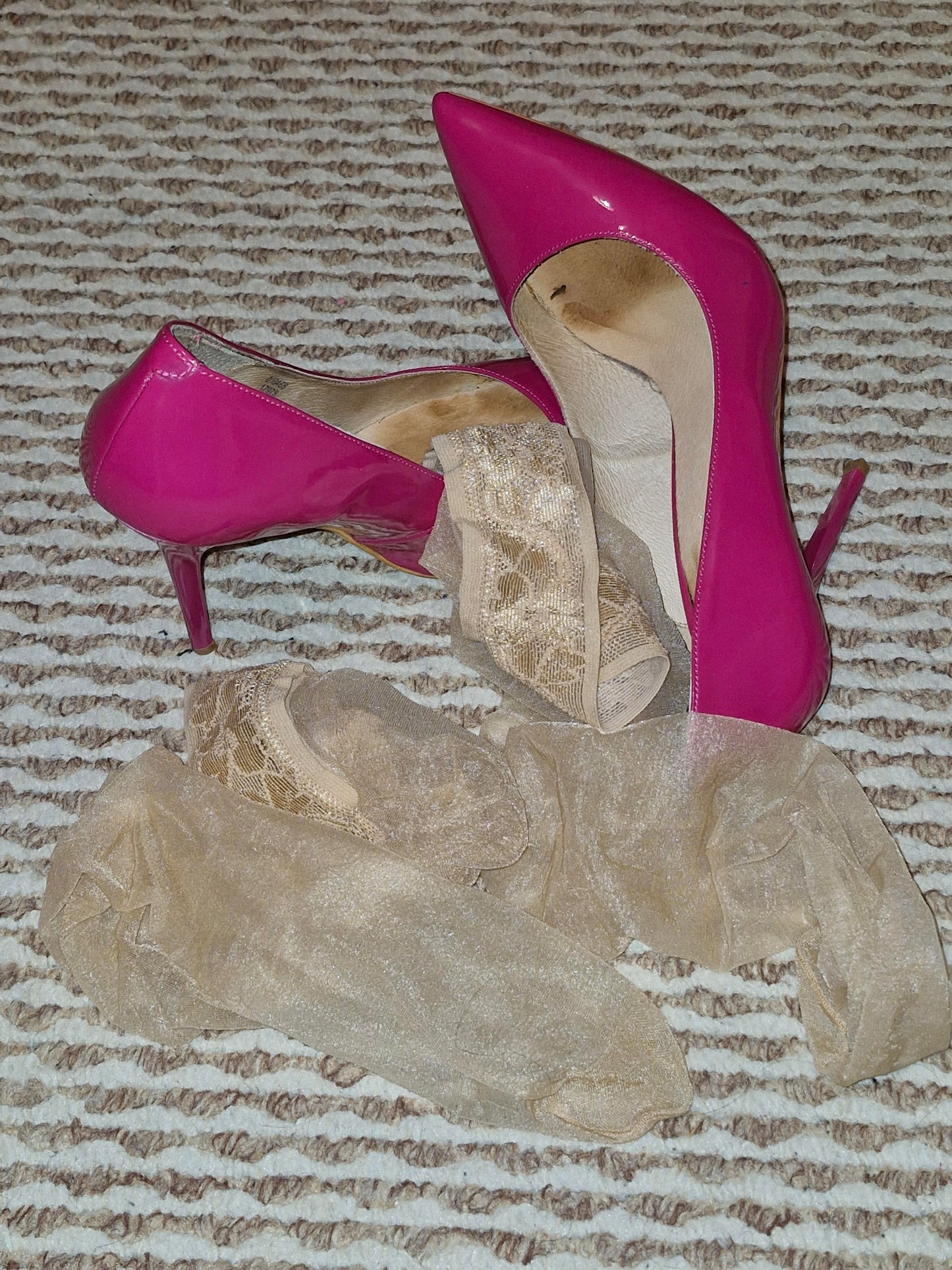 Hold up nude Stockings / Large